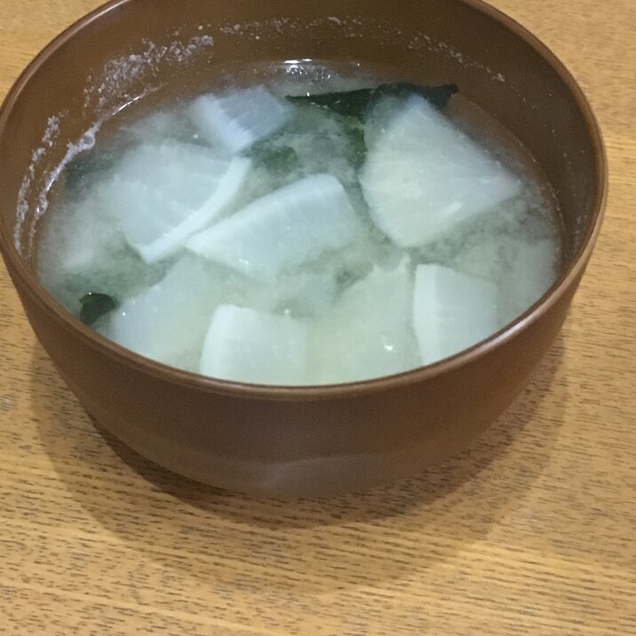 かぶわかめ味噌汁